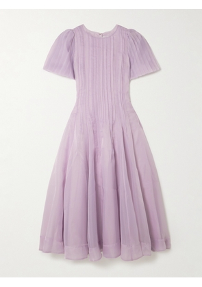Aje - Nova Pleated Organza Midi Dress - Purple - UK 4,UK 6,UK 8,UK 10,UK 12,UK 14,UK 16