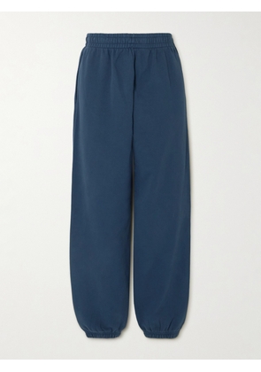 Anine Bing - Karter Cotton-jersey Sweatpants - Blue - x small,small,medium,large