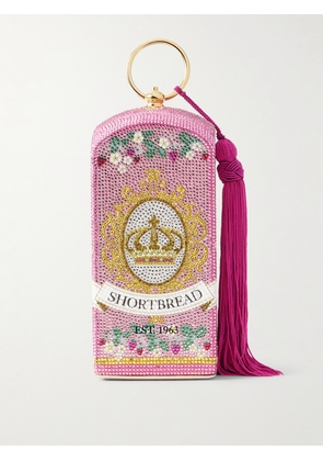 Judith Leiber Couture - Tasseled Crystal-embellished Metal Clutch - Pink - One size