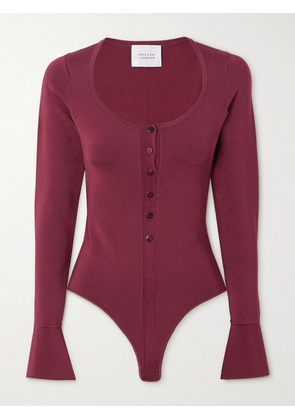 Galvan - Stretch-jersey Bodysuit - Burgundy - x small,small,medium