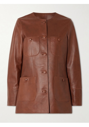 LIBEROWE - Rani Leather Jacket - Brown - x small,small,medium,large,x large