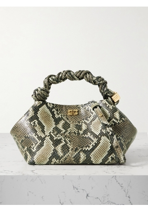GANNI - Bou Snake-effect Recycled Leather-blend Shoulder Bag - Animal print - One size