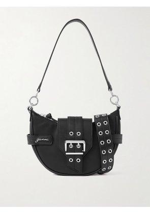 GANNI - Bucky Embellished Taffeta Shoulder Bag - Black - One size