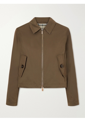 Burberry - Gabardine Capsule Cotton-blend Jacket - Green - UK 4,UK 6,UK 8,UK 10,UK 12,UK 14