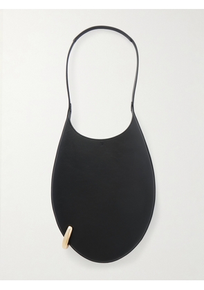 Tory Burch - Pierced Small Embellished Leather Tote Bag - Black - One size