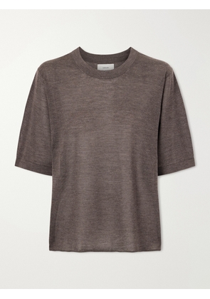 Loulou de Saison - Mélange Cashmere T-shirt - Brown - x small,small,medium,large,x large