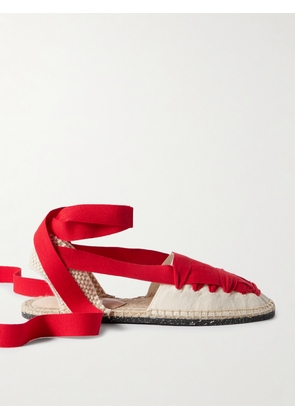 Loeffler Randall - Wilson Lace-up Canvas Espadrilles - Red - US5,US6,US7,US8,US9,US10,US11