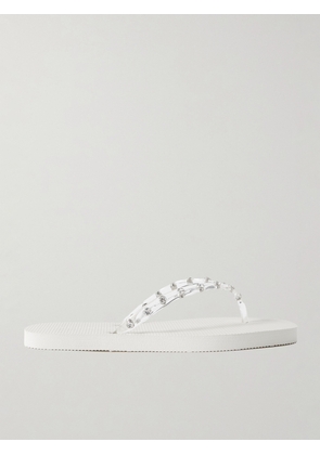 Loeffler Randall - Taryn Crystal-embellished Pvc Sandals - Off-white - US5,US6,US7,US8,US9,US10