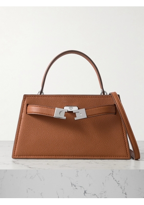 Tory Burch - Petite Lee Radziwill Textured-leather Shoulder Bag - Brown - One size