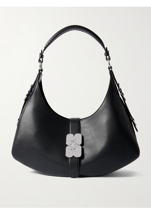 GANNI - Kat Small Leather Shoulder Bag - Black - One size