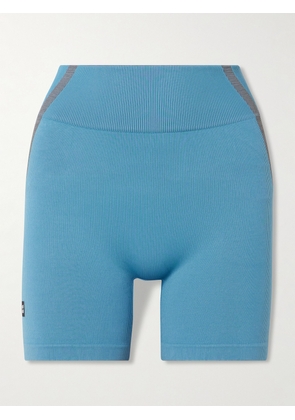 ON - Studio Ribbed Stretch Shorts - Blue - x small,small,medium,large,x large