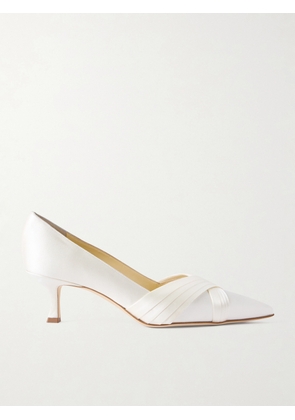 Manolo Blahnik - Vieralo Satin Pumps - Cream - IT35,IT36,IT36.5,IT37,IT37.5,IT38,IT38.5,IT39,IT39.5,IT40,IT40.5,IT41,IT41.5,IT42