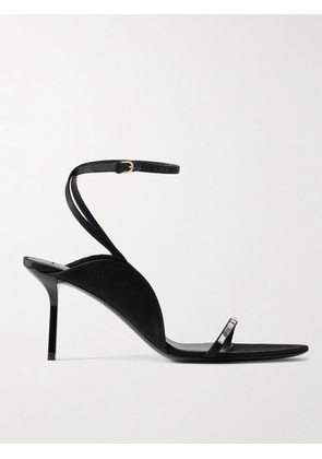 Victoria Beckham - Eliza Crystal-embellished Satin Sandals - Black - IT40