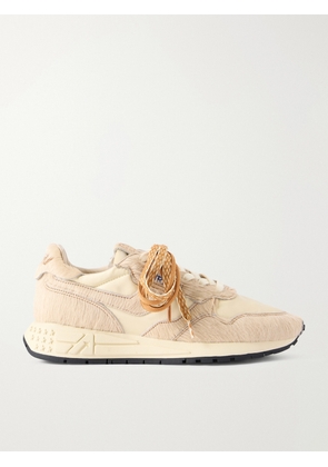 Autry - Reelwind Leather-trimmed Suede And Shell Sneakers - Ivory - IT35,IT36,IT37,IT38,IT39,IT40,IT41,IT42