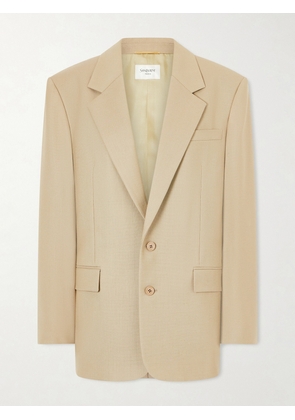 SAINT LAURENT - Wool And Silk-blend Blazer - Neutrals - FR 34,FR 36,FR 38