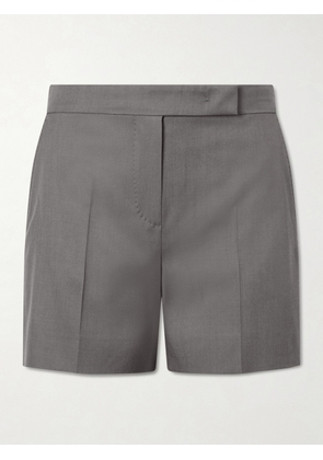 Max Mara - Wool-twill Shorts - Gray - UK 4,UK 6,UK 8,UK 10,UK 12,UK 14,UK 16