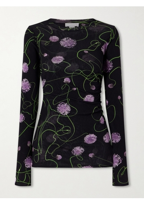 Stella McCartney - Floral-print Jersey Top - Black - xx small,x small,small,medium,large,x large