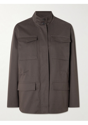 The Row - Floriane Stretch Cotton And Cashmere-blend Field Jacket - Brown - US0,US2,US4,US6,US8,US10,US12,US14