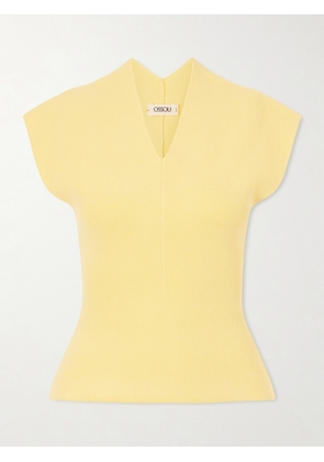 OSSOU - Sloane Cotton-blend Top - Yellow - x small,small,medium