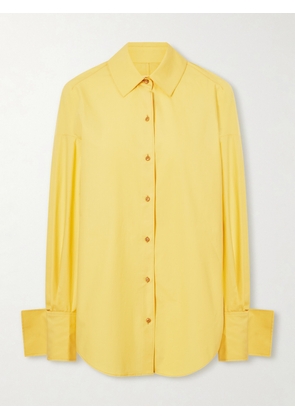 OSSOU - Wren Cotton-poplin Shirt - Yellow - x small,small,medium,large