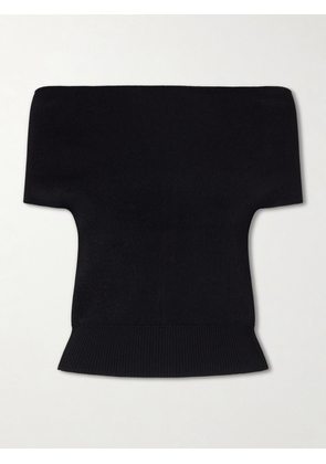 Magda Butrym - Off-the-shoulder Knitted Top - Black - FR 34,FR 36,FR 38,FR 40