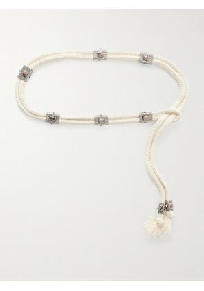 Isabel Marant - Aleea Embellished Tasseled Cord Belt - Cream - One size