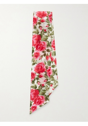 Chloé - Floral-print Silk-georgette Scarf - Pink - One size