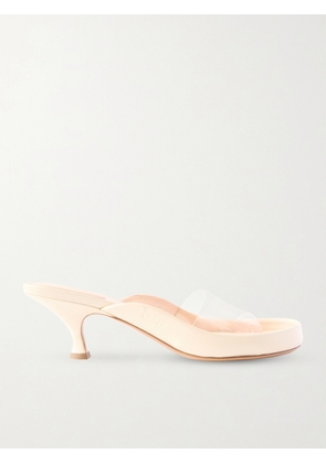 Chloé - Junie Leather-trimmed Tpu Mules - White - IT36,IT36.5,IT37,IT38,IT39,IT39.5,IT40,IT41