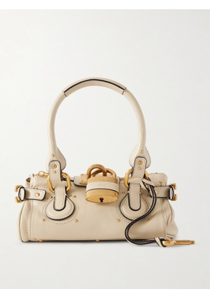 Chloé - Paddington Embellished Textured-leather Tote - Cream - One size