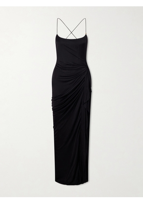 Versace - Draped Jersey Gown - Black - IT36,IT38,IT40,IT42,IT44,IT46