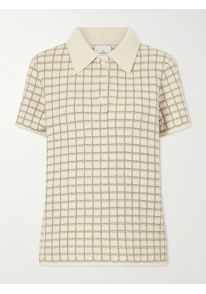 The Elder Statesman - Ida Checked Cashmere Polo Sweater - Green - x small,small,medium,large