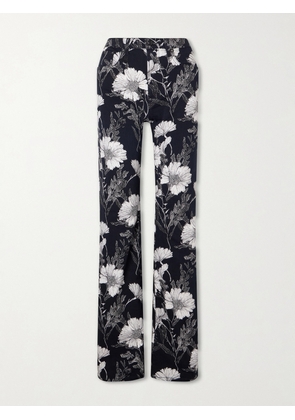 R13 - Jane Floral-print Mid-rise Straight-leg Jeans - Black - 24,25,26,27,28,29,30,31