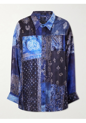 R13 - Bandana-print Silk Shirt - Blue - x small,small,medium,large
