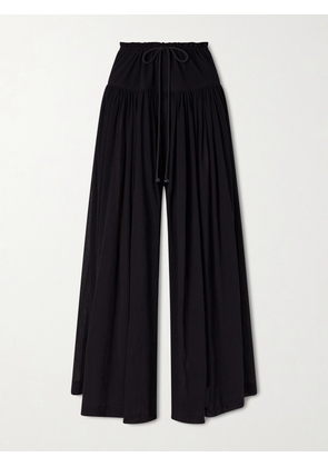 The Row - Berenice Pleated Cotton Wide-leg Pants - Black - US0,US2,US4,US6,US8,US10,US12