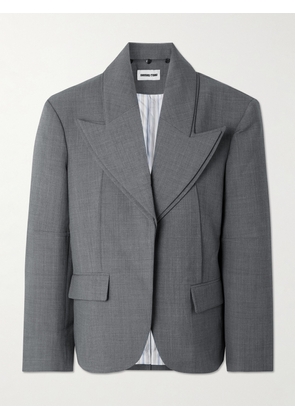 SHUSHU/TONG - Layered Flannel Blazer - Gray - UK 6,UK 8,UK 10,UK 12,UK 14