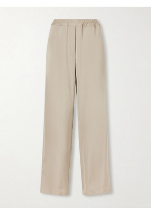 The Row - Duvain Silk Straight-leg Pants - Cream - US0,US2,US4,US6,US8,US10,US12