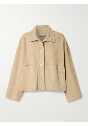 Nour Hammour - Park Oversized Suede Jacket - Neutrals - x small,small,medium,large