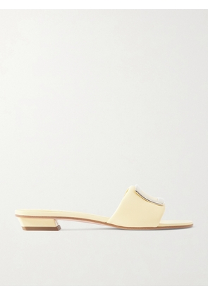 Roger Vivier - 20 Buckled Padded Leather Mules - Yellow - IT36,IT36.5,IT37,IT37.5,IT38,IT38.5,IT39,IT39.5,IT40,IT40.5,IT41,IT41.5,IT42