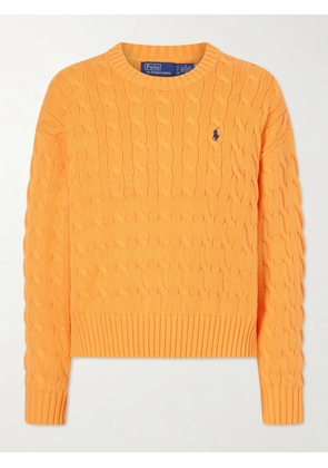Polo Ralph Lauren - Cotton Cable-knit Sweater - Orange - xx small,x small,small,medium,large,x large