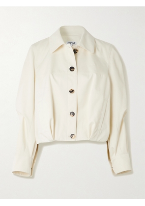 LOEWE - Embroidered Cotton And Silk-blend Jacket - Ivory - FR 32,FR 34,FR 36,FR 38,FR 40,FR 42,FR 44