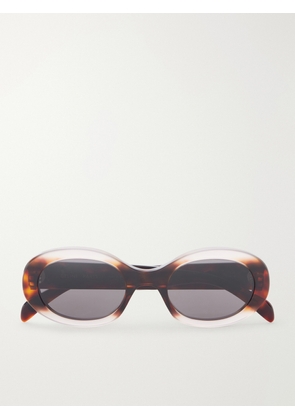 CELINE Eyewear - Triomphe Oval-frame Tortoiseshell Acetate Sunglasses - Red - One size