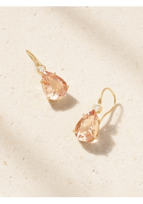 Ileana Makri - 14-karat Gold, Morganite And Diamond Earrings - One size