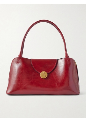 Versace - Vivian Medium Glossed-leather Shoulder Bag - Red - One size