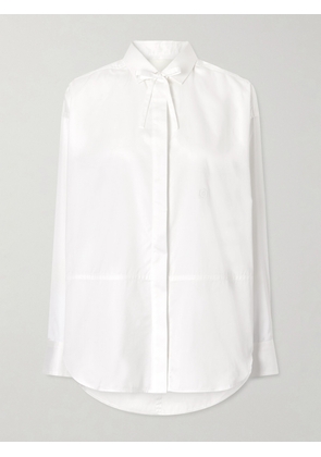 RÙADH - The Dune Tie-detailed Cotton-sateen Shirt - White - x small,small,medium,large,x large
