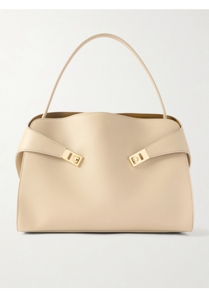 Ferragamo - Hug Medium Leather Tote - Cream - One size
