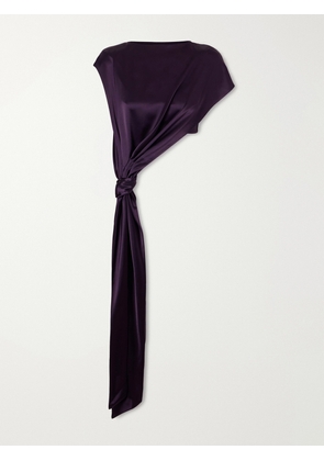 Galvan - Auriga Cropped Satin Top - Blue - FR 34,FR 36,FR 38,FR 40,FR 42