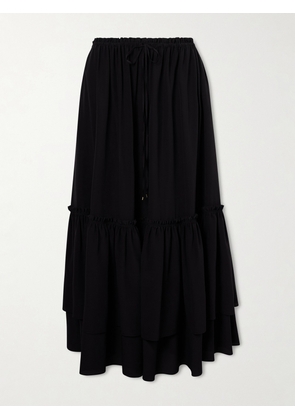 Chloé - Tiered Silk Crepe De Chine Maxi Skirt - Black - FR 34,FR 36,FR 38,FR 40,FR 42