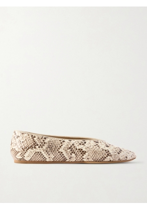 Le Monde Béryl - Classic Regency Snake-effect Leather Ballet Flats - Animal print - IT35,IT35.5,IT36,IT36.5,IT37,IT37.5,IT38,IT38.5,IT39,IT39.5,IT40,IT40.5,IT41,IT41.5,IT42