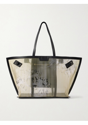 Proenza Schouler - Days Carryall Leather-trimmed Printed Mesh Tote - Yellow - One size