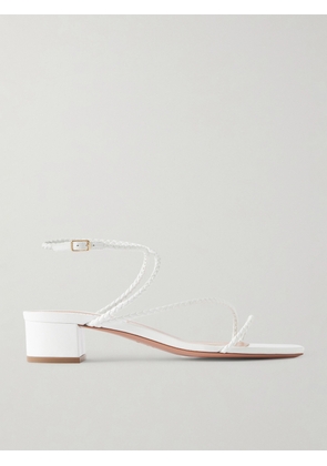 Aquazzura - Luca 35 Braided Leather Sandals - White - IT36,IT36.5,IT37,IT37.5,IT38,IT38.5,IT39,IT39.5,IT40,IT40.5,IT41,IT41.5,IT42